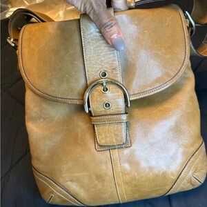Coach Soho Shoulder Bag 2003 Vintage – Glove-Tanned Leather Camel Brown F3S-9481